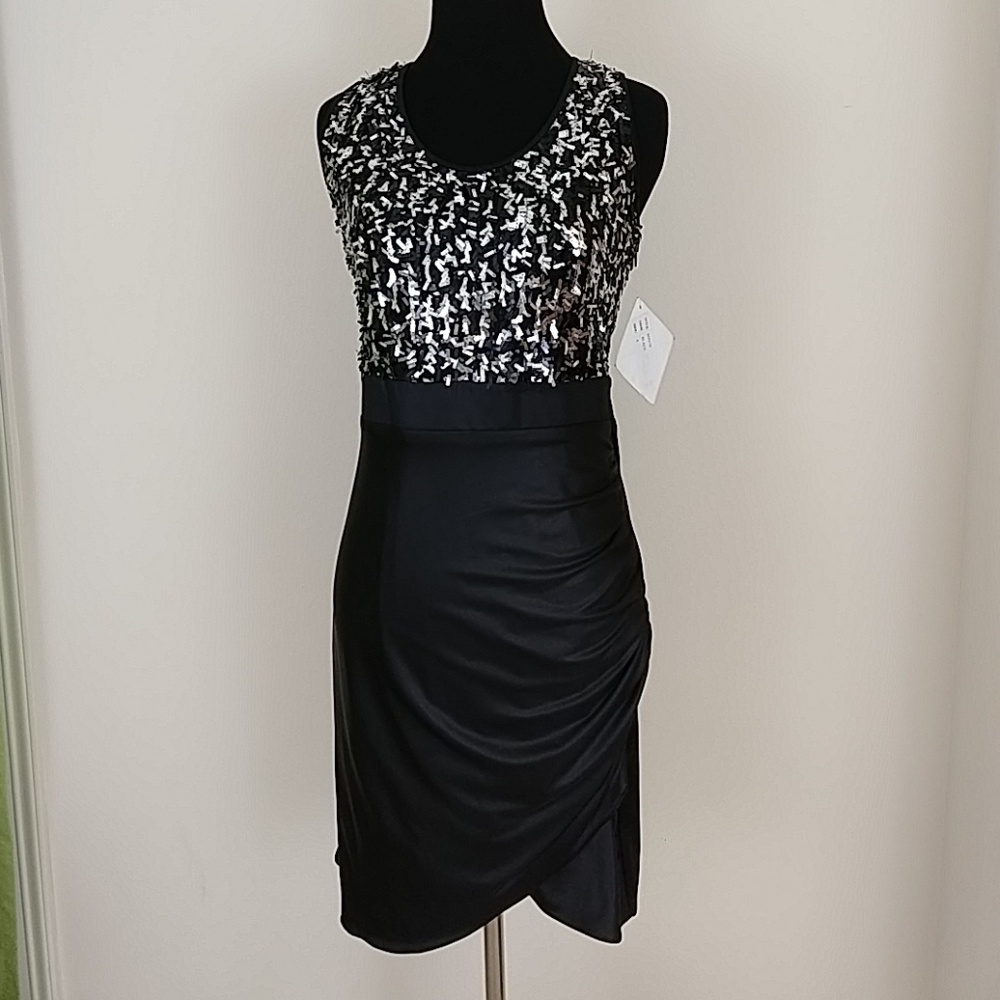 Mack James Badgley Mischka sequin cocktail dress NWT